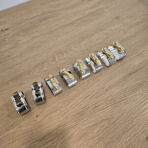 Vintage Bow Napkin Holders Brass and Silver